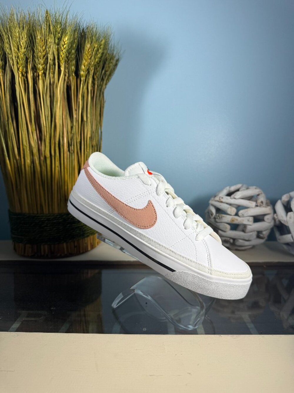 Nike Court Legacy NN Womens Shoes Size 6.5 White Rose Whisper
